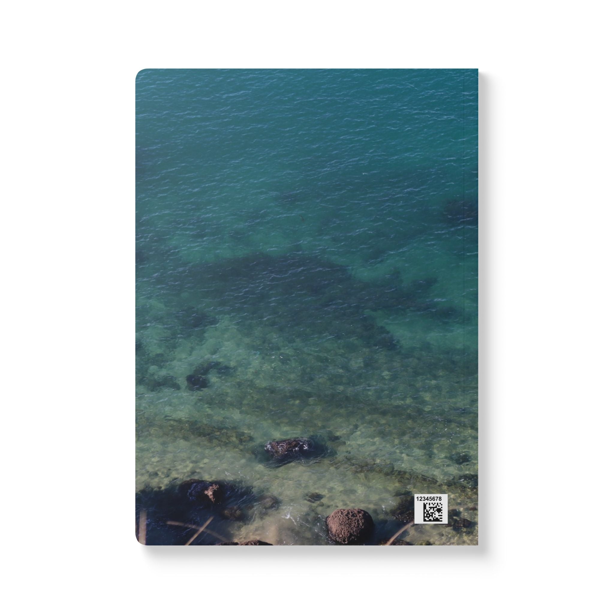 Wellness Reflection Journal – Cerulean Blue Waters – Softcover – Mindful Writing Notebook for Personal Growth & Daily Reflection