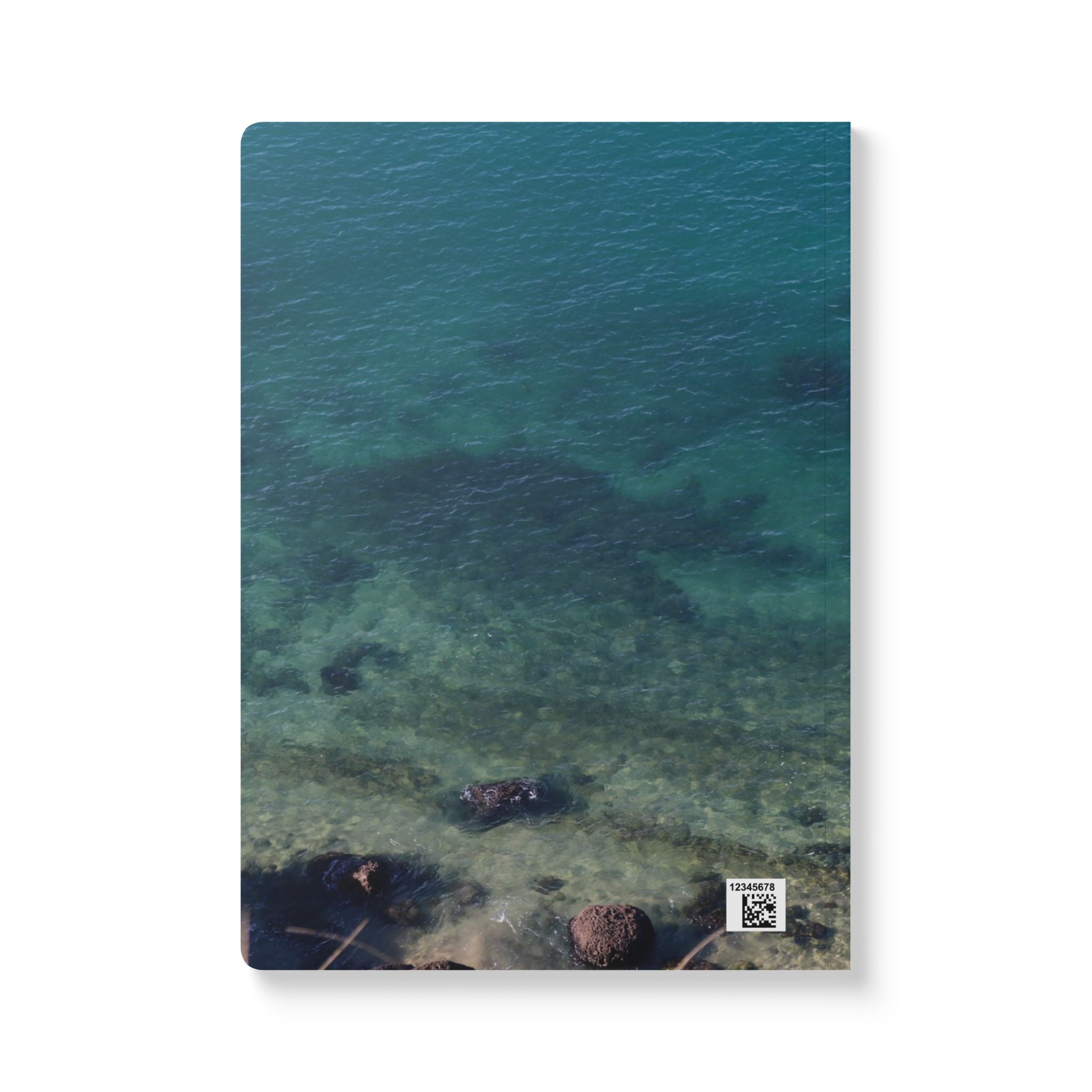 Wellness Reflection Journal – Cerulean Blue Waters – Softcover – Mindful Writing Notebook for Personal Growth & Daily Reflection