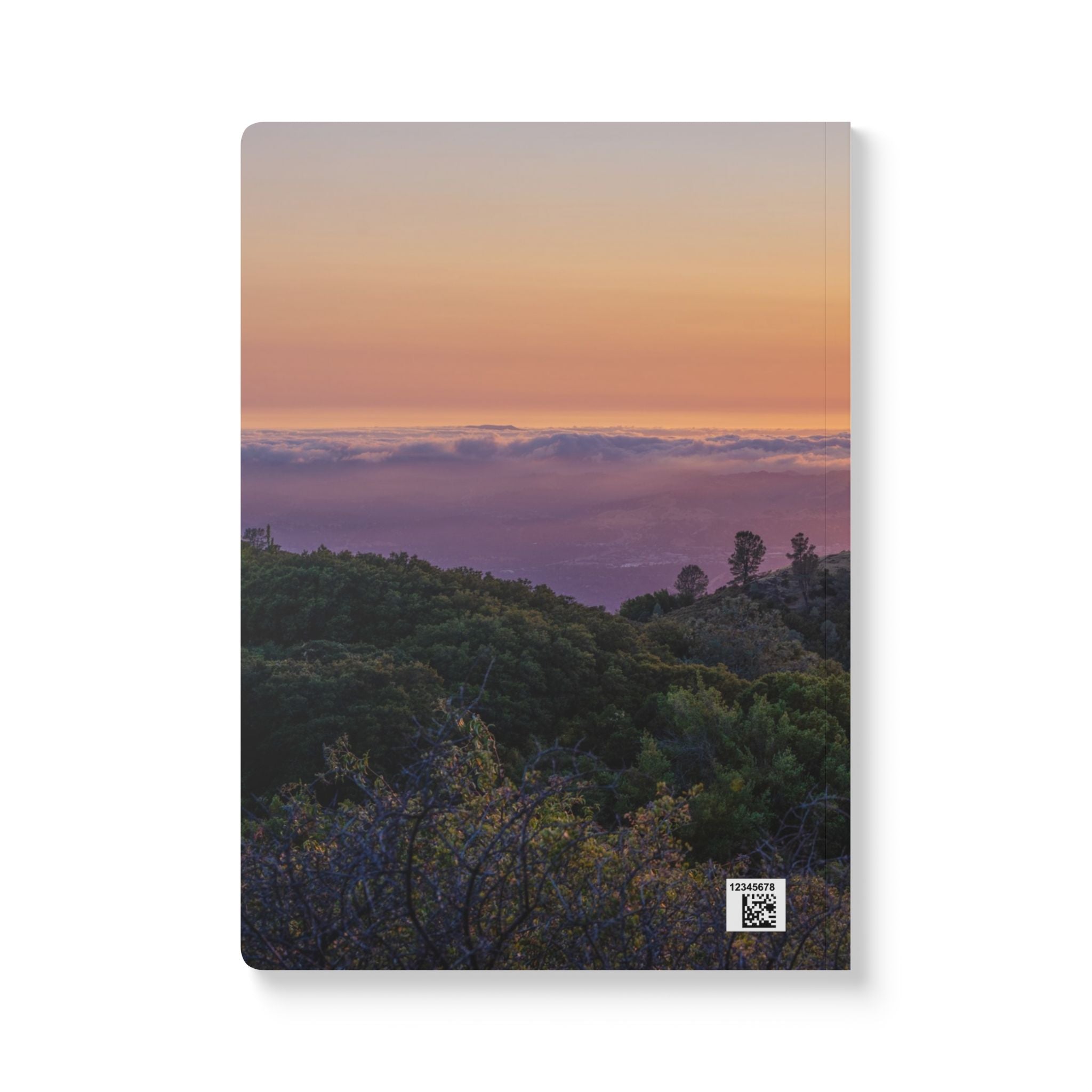 Wellness Reflection Journal – Mt. Diablo Sunset – Softcover – Mindful Writing Notebook for Personal Growth & Daily Reflection