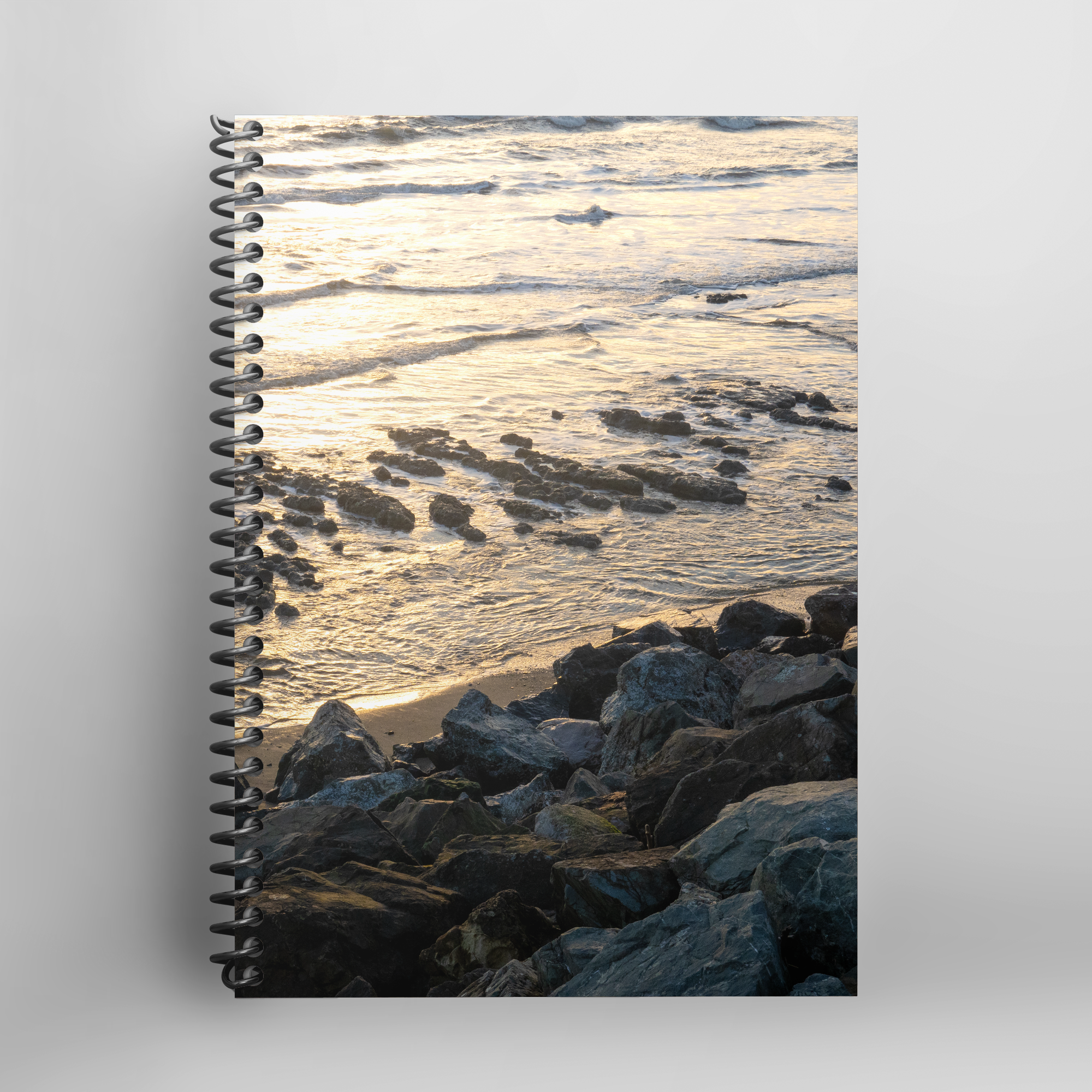 Daily Wellness Planner – Ripples of Serenity – Spiral-Bound Paperback – Intentions, Schedule, Priorities & To-Dos for Mindful Productivity (7x10 & A5 Sizes)